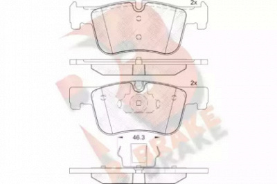 R BRAKE rb2048 -  Комплект тормозных колодок, дисковый тормоз